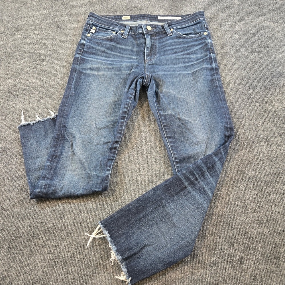 AG Adriano Goldschmied The Premiere Skinny Straight Raw Hem Jeans 28R CleanGirl